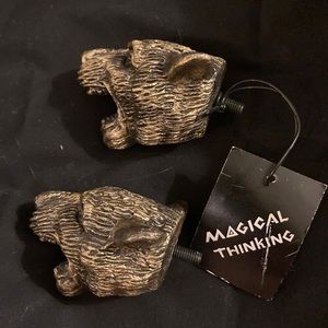 Anthropologie Bronze Animal Head Wall Decor